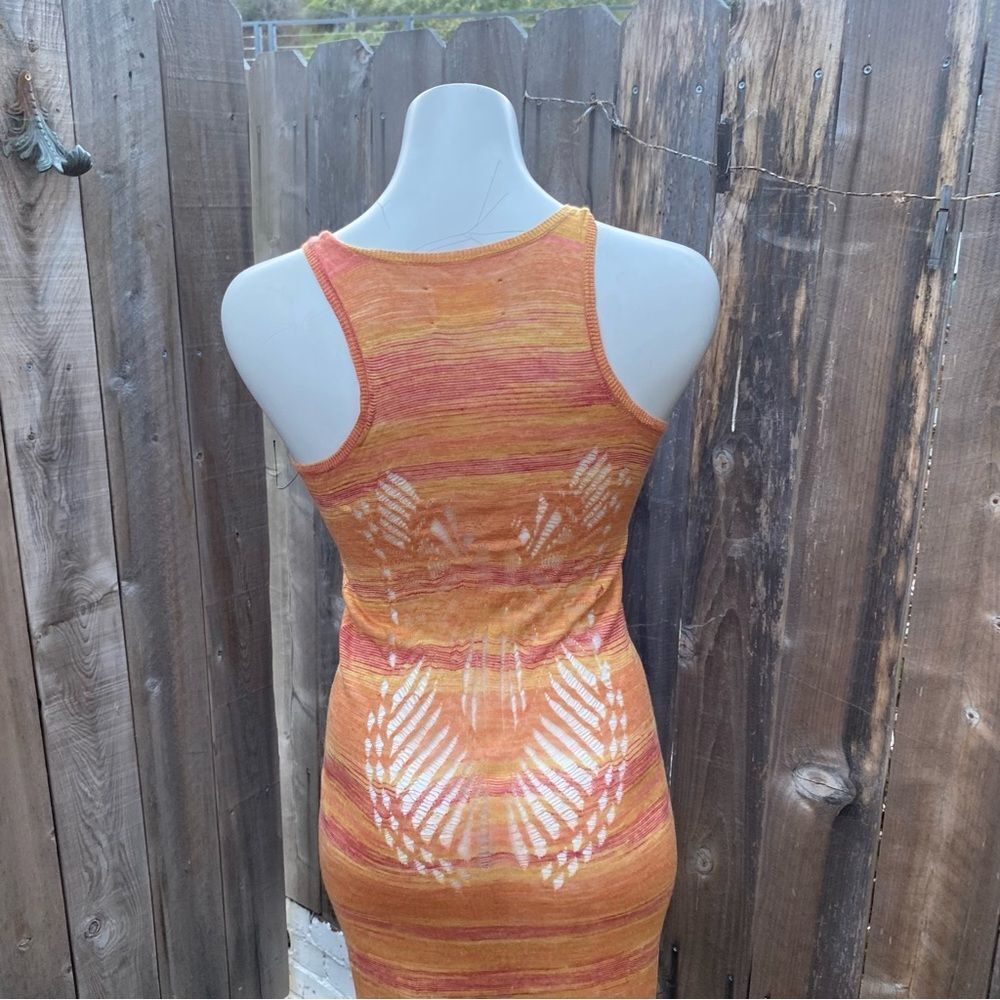 Zadig & Voltaire vintage Vibrant Orange Knit sheet maxi dress size medium - Picture 9 of 14